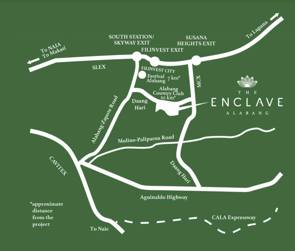 The Enclave Alabang map