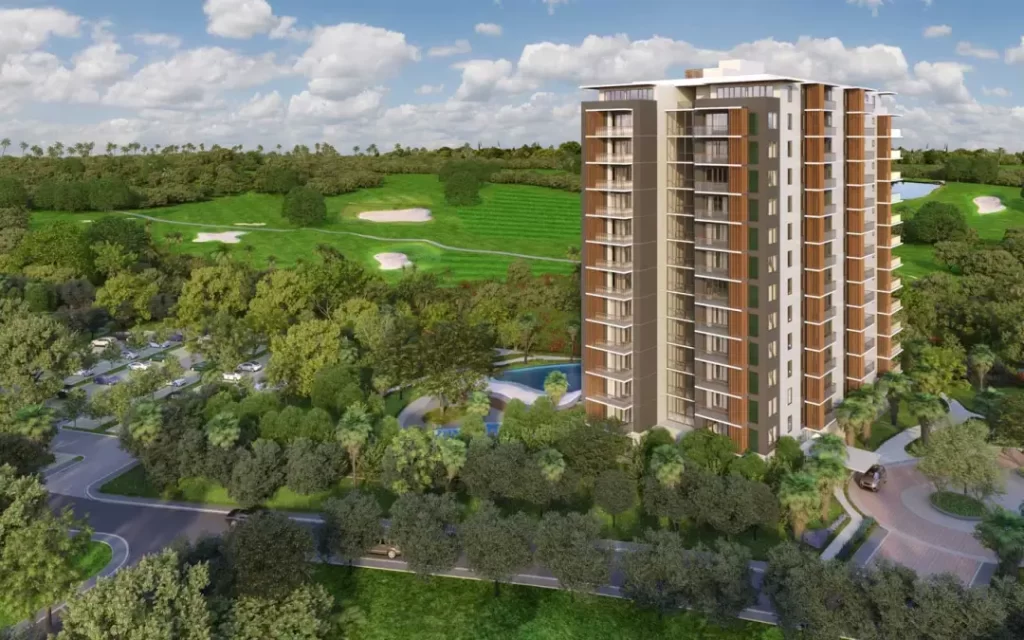Golf Course view from the unit's balcony (Artist’s perspective)