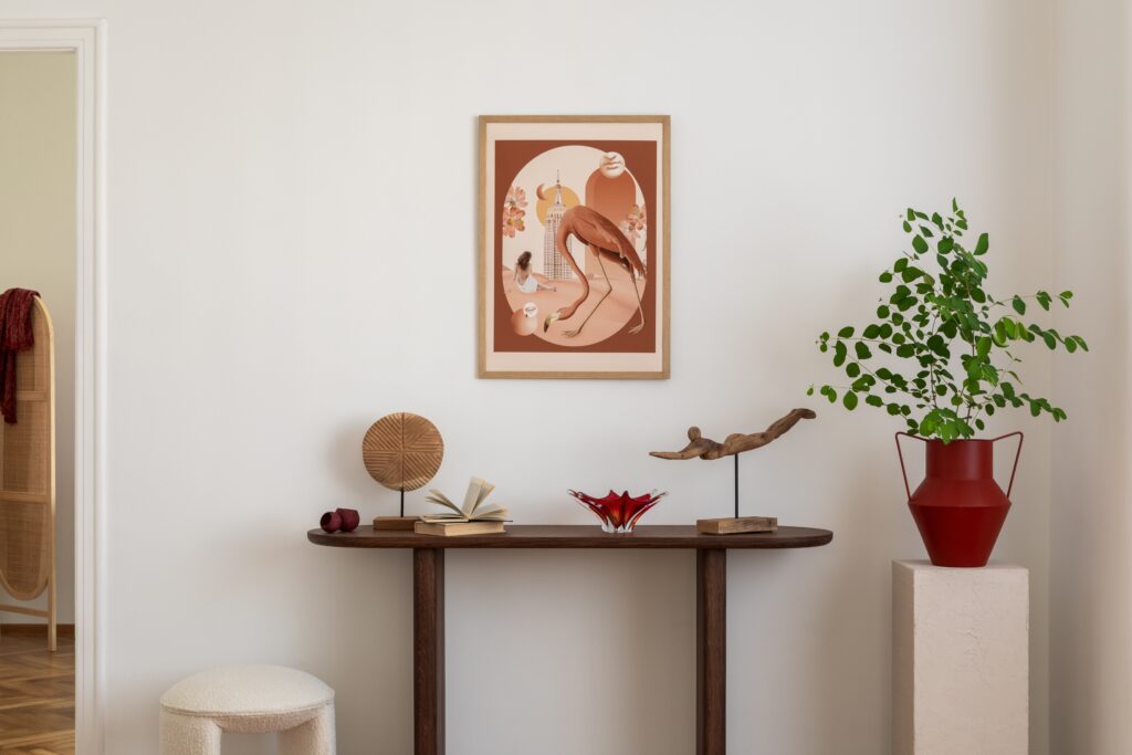 cozy and stylish interior of a living room