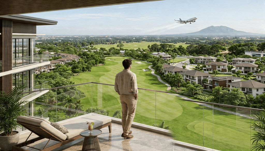 Filigree | How the Aerotropolis Is Shaping Life in Clark Luxury residential living in the Clark aerotropolis with a view of green spaces and Clark International Airport nearby